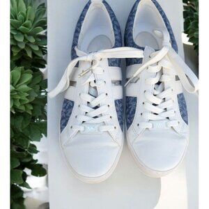 Michael Kors Keaton Logo Denim and Leather Sneaker Size 7 (EUC)